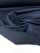 Viscose Blend Knit Checked Blue-Black