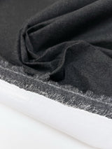Italian Melange Bonded Wool Fabric Gray Black