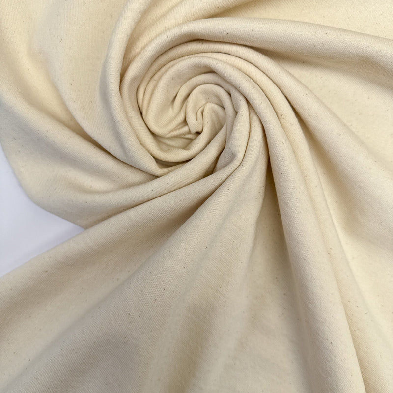 Cotton French Terry Melange Beige