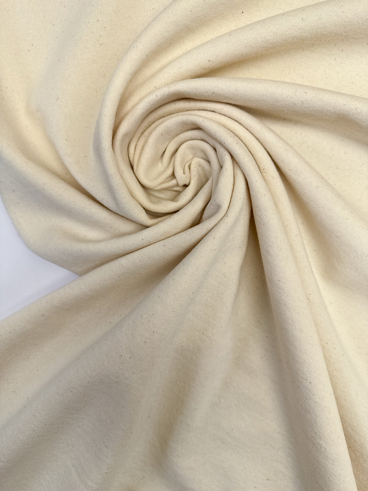 Cotton French Terry Melange Beige