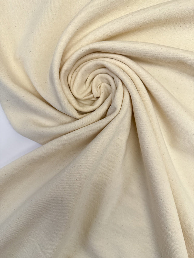 Cotton French Terry Melange Beige