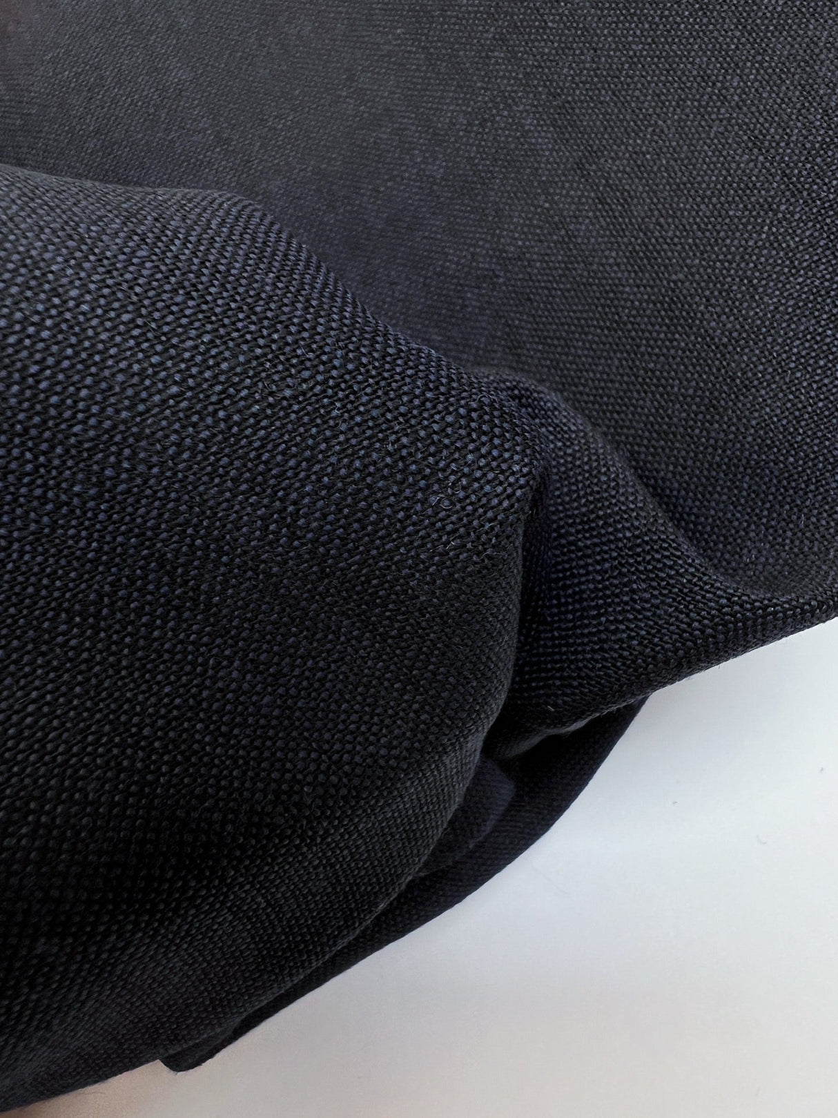 Italian Blue Black Wool Fabric