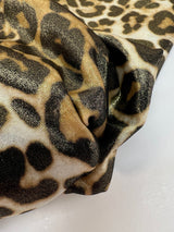 Animal Printed Golden Knitted Fabric