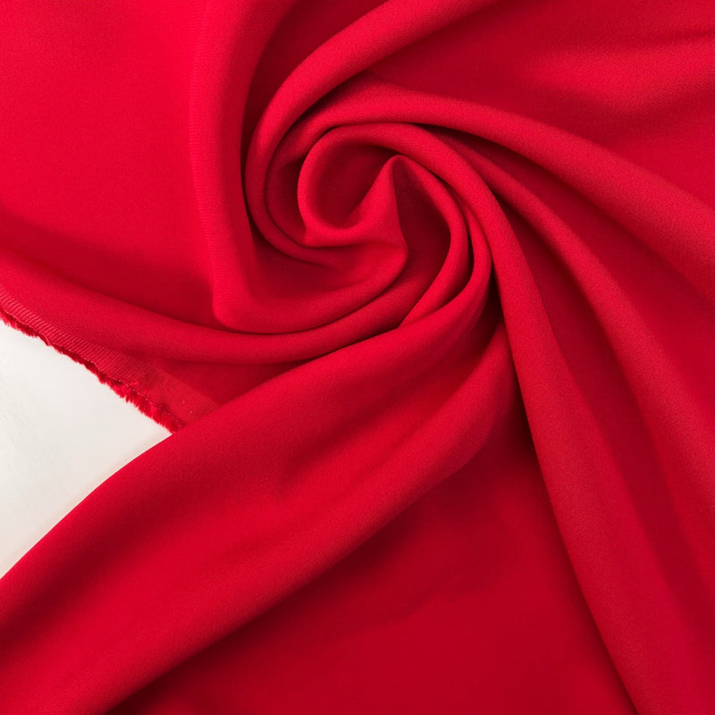 Viscose Crepe Suit Fabric Red Stretch