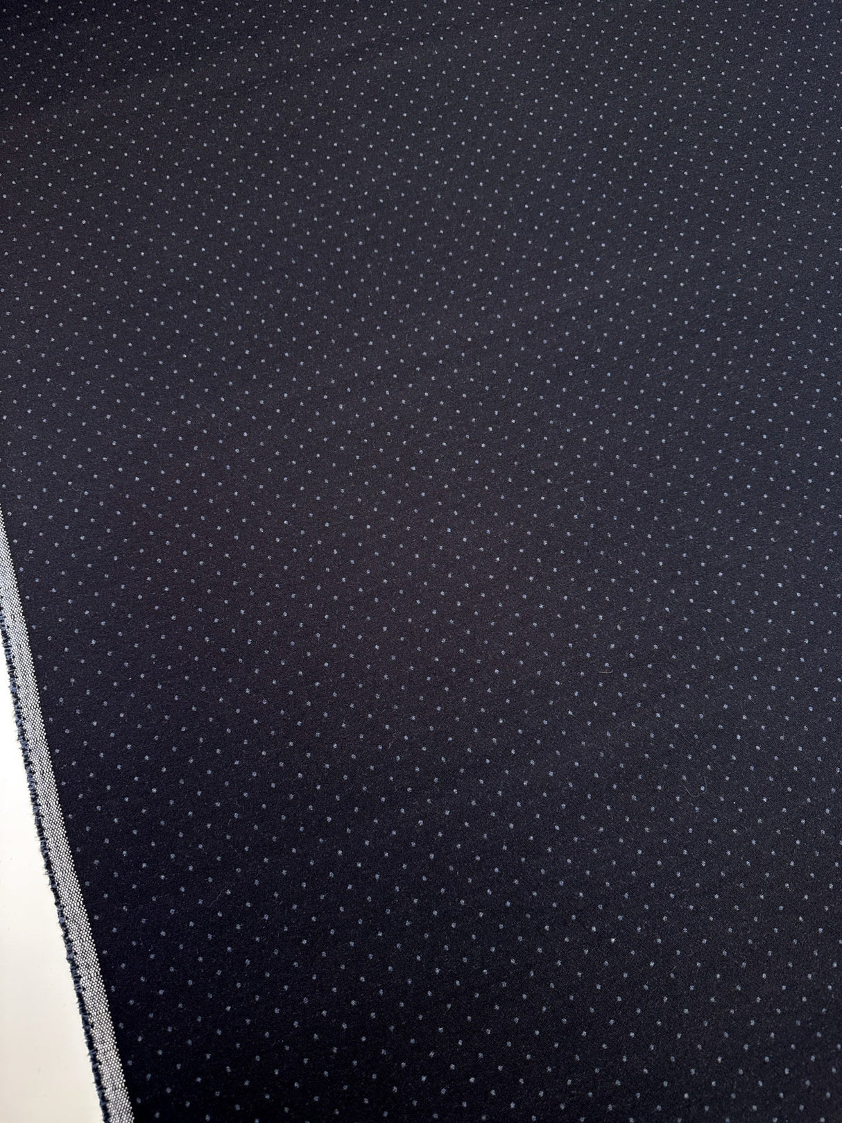 Cotton Jacquard Blue Polka Dot