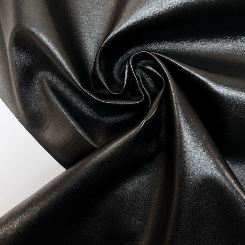 Black Leather Casualwear Fabric