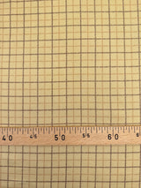 Acrylic Twill Checked Brown Beige Fabric