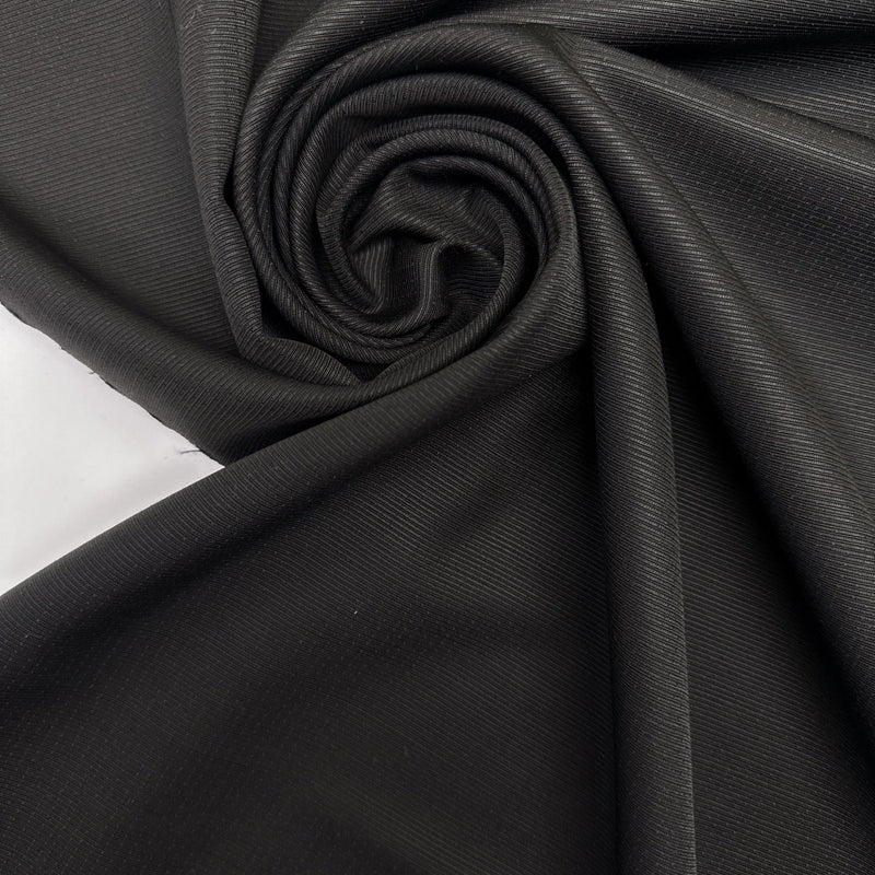 Wool Acetate Jacquard Suiting Fabric Black