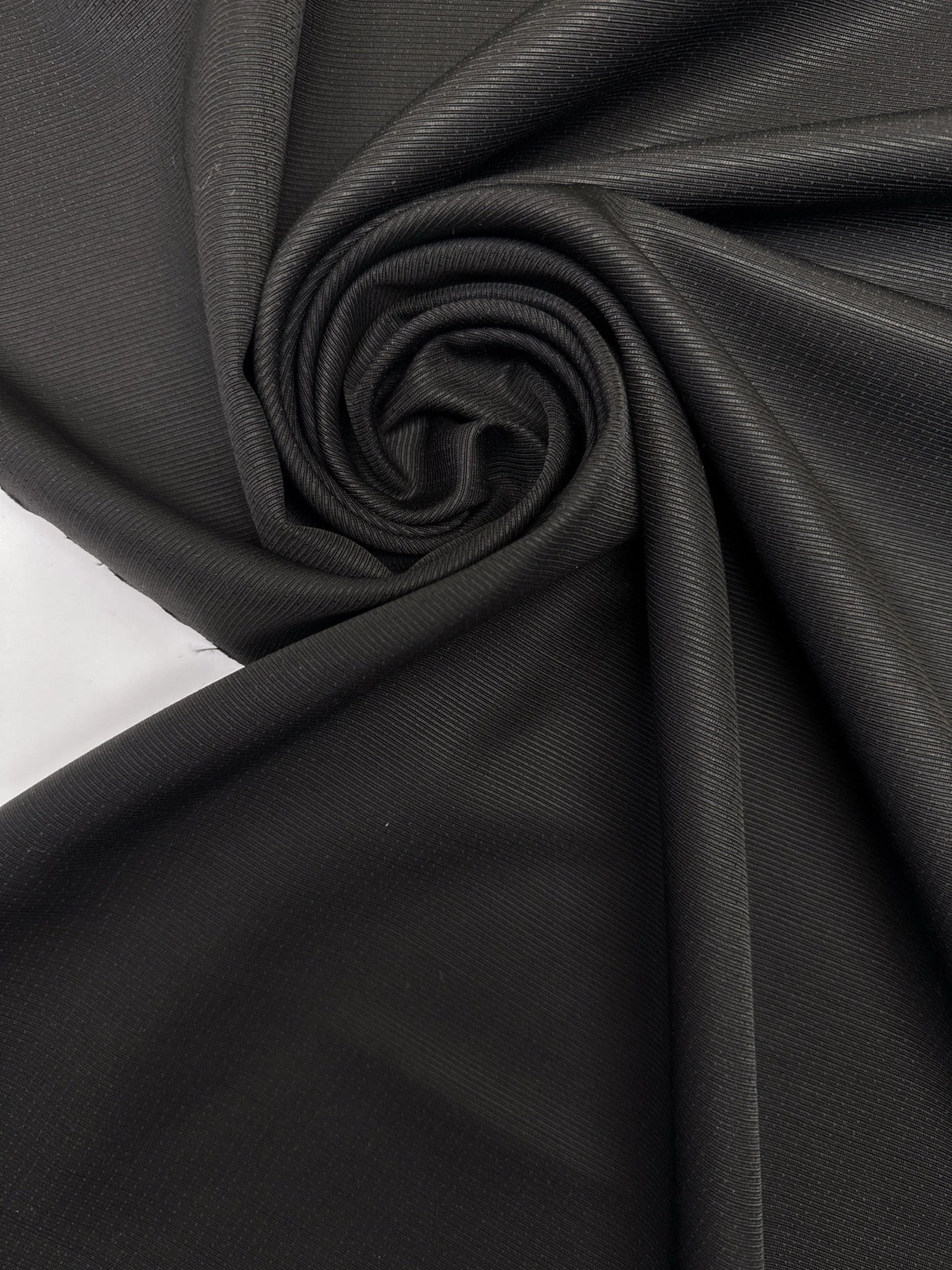 Wool Acetate Jacquard Suiting Fabric Black
