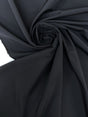 Black Wool Polyester Suit Fabric