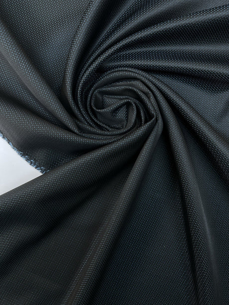 Jacquard Wool Fabric Blue Black
