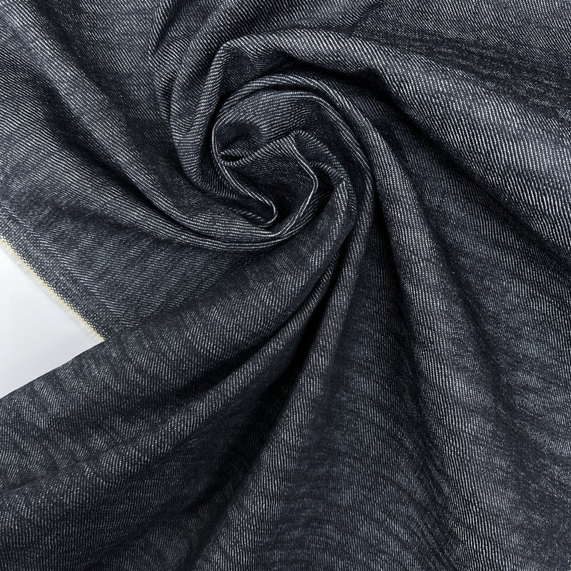 Cotton Viscose Twill Denim Blue