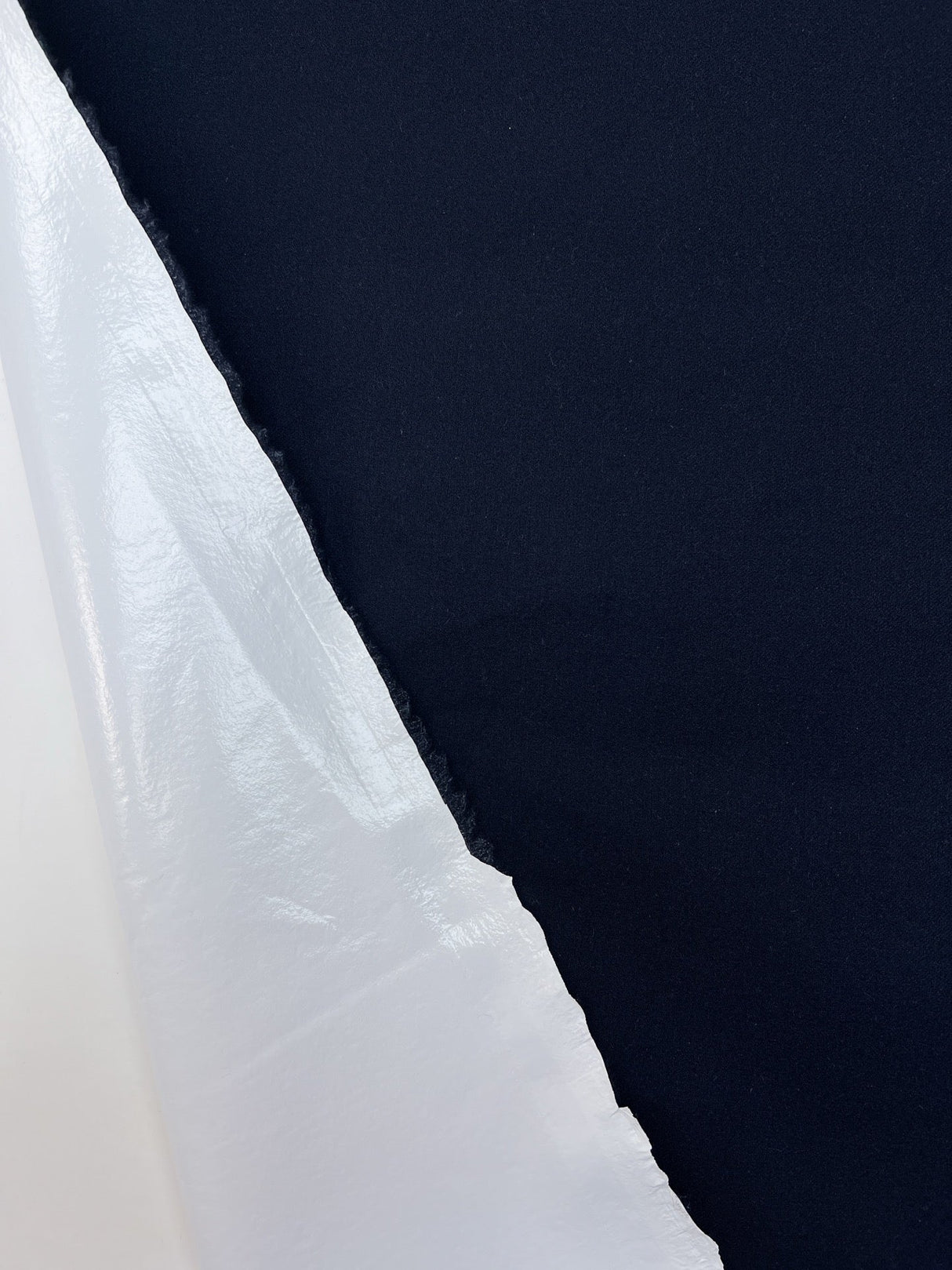 Italian Wool Twill White Blue Fabric