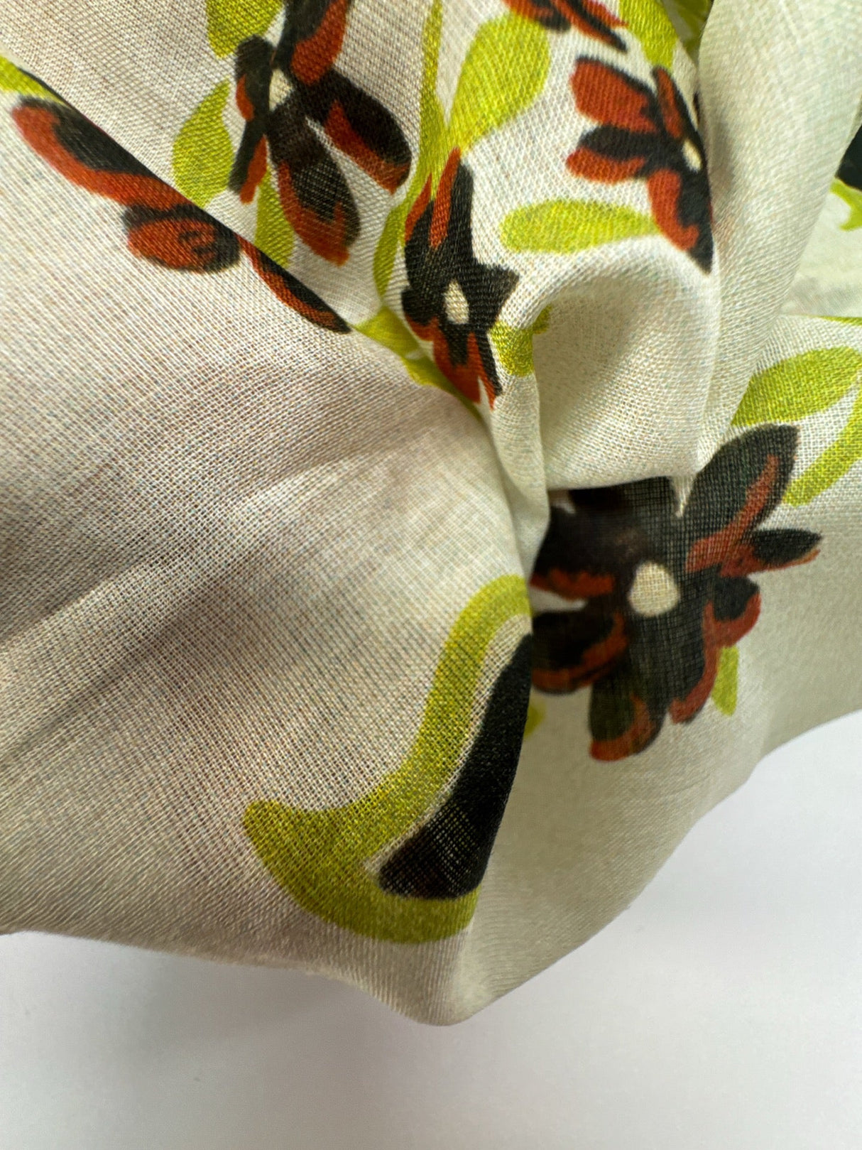 Viscose Batiste Printed Green Beige
