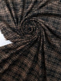 Cotton Bouclé Brown Black Striped