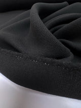 Black Wool Blend Crepe