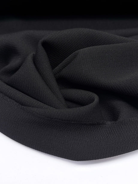 Black Wool Woven Suit Fabric