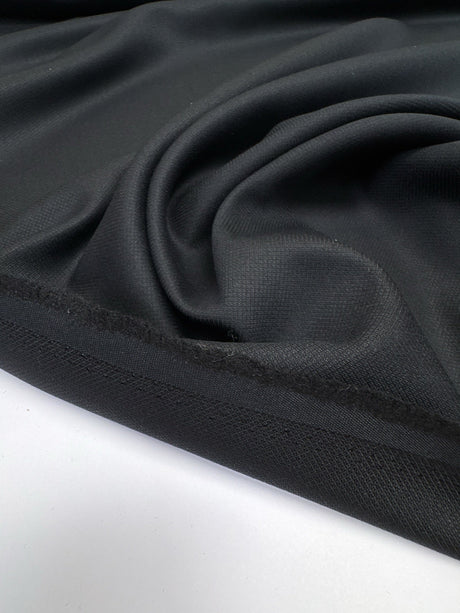 Jacquard Blend Suiting Fabric Black