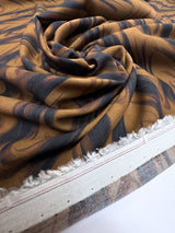 Viscose Woven Abstract Brown Black