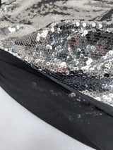Silver Sequined Polyamide Knit