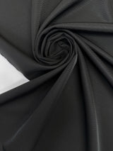Wool Jacquard Fabric Black Striped