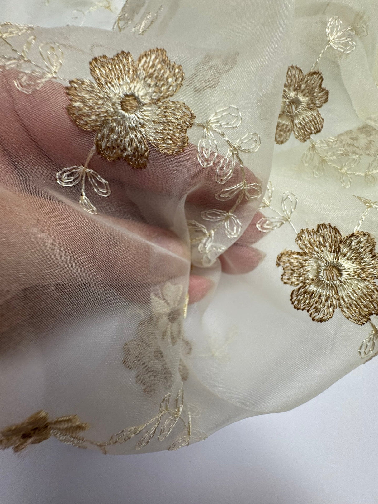 Embroidered Polyamide Viscose Organza
