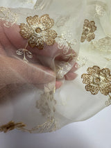 Embroidered Polyamide Viscose Organza