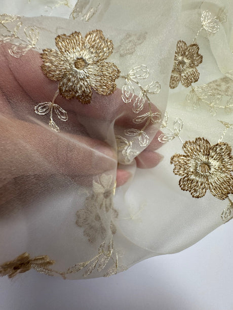 Embroidered Polyamide Viscose Organza