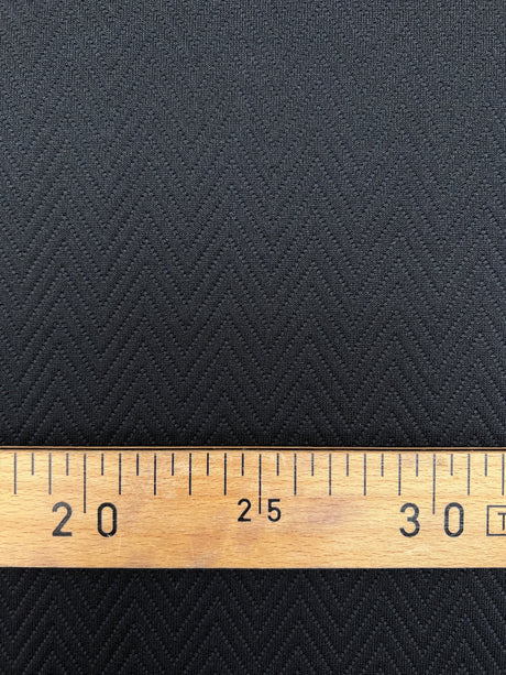Bonded Blue-Black Stretch Knitted Fabric
