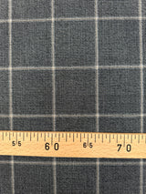 Polyester Viscose Elastane Checked Knit Gray Beige Blue