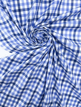 Cotton Poplin Checked Blue