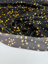Polyester Printed Black Yellow Fabric