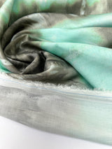 Viscose Sateen Printed Gray Green