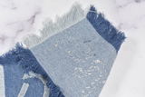 Embroidered Applique Denim DESTROY 9 x 4.5