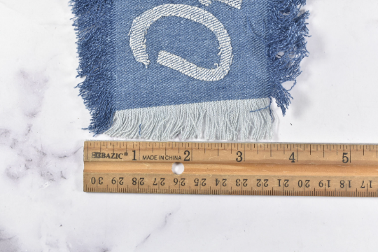 Embroidered Applique Denim DESTROY 9 x 4.5