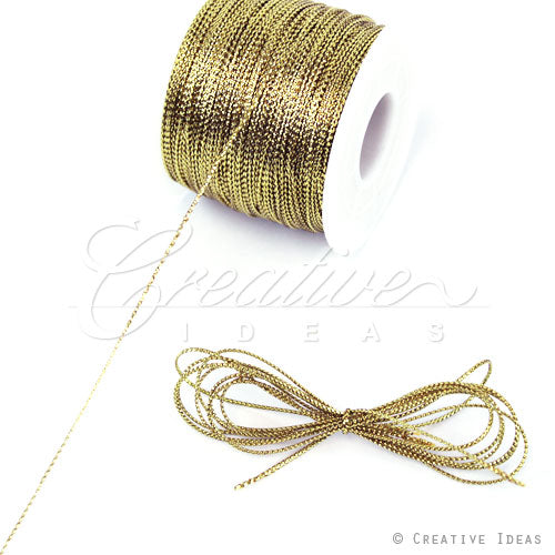 1Mm Metallic Gift Tag (Non-Elastic) - 144 Yards (Gold)