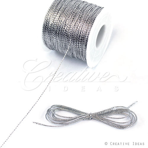 1Mm Metallic Gift Tag (Non-Elastic) - 144 Yards (Silver)