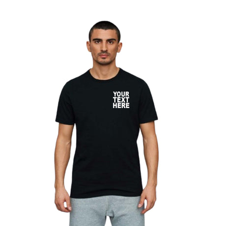 Pack: 12 Fast Personalized T-Shirts – Add Your Logo, Photo, or Text on Both Sides (Black)