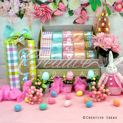 2 1/2" Wired Easter Prints-10 Yds (Sold By 15 Rolls) (Assorted)