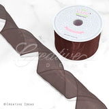 2 1/2" Wired Organza Ribbon - 10 Yards (Brown)