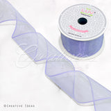 2 1/2" Wired Organza Ribbon - 10 Yards (Iris)