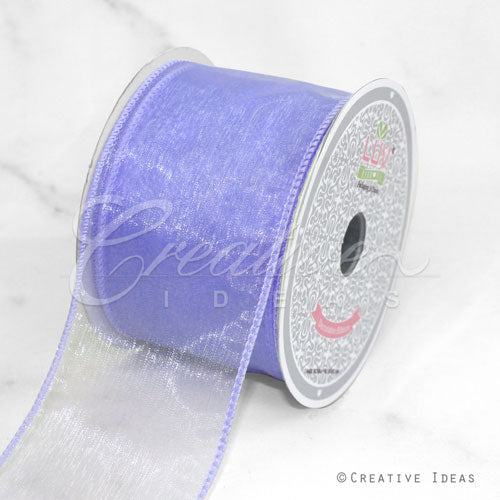 2 1/2" Wired Organza Ribbon - 10 Yards (Iris)