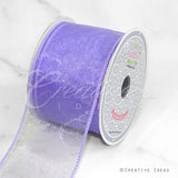 2 1/2" Wired Organza Ribbon - 10 Yards (Lavender)