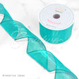2 1/2" Wired Organza Ribbon - 10 Yards (Tropic Blue)