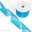 2 1/2" Wired Organza Ribbon - 10 Yards (Turquoise)