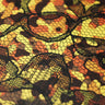 Bohemian Camo Polyester Spandex Fabric - Yellow/Olive Modern Camo Print, 58/60" Width (1 Yard)