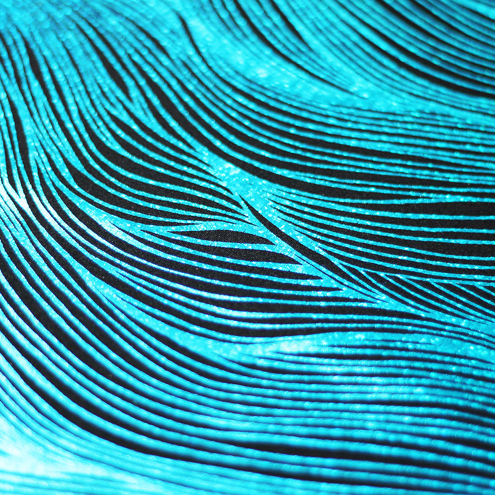 Strands Holo Nylon Spandex Fabric - Assorted Colors, Wavy Zebra Pattern, 58/60" Width (1 Yard)