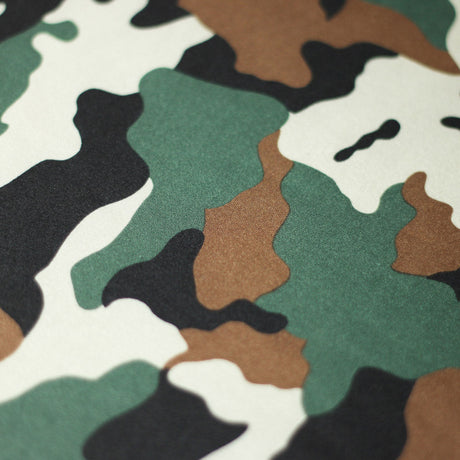Camo Collage Polyester Spandex Fabric - Green Camouflage Print, 58/60" Width, 240 GSM (1 Yard)