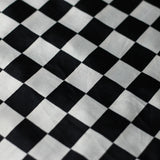 Checkers Poly Spandex Fabric - Red And White Checkered, 1" x 1" Checks, 58/60" Width (1 Yard)