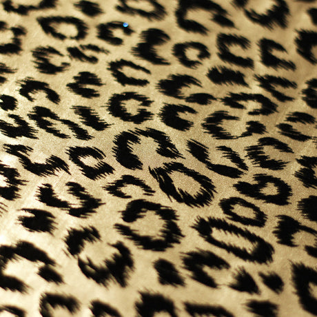 Sassy Cat Polyester Spandex Fabric - Leopard Hologram, Red/Black, Silver/Black, Gold/Black, Turquoise/Black, 58/60" Width (1 Yard)